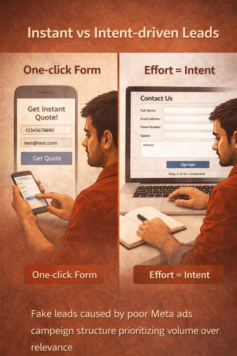 Instant lead forms generating fake and low-intent leads on Meta ads